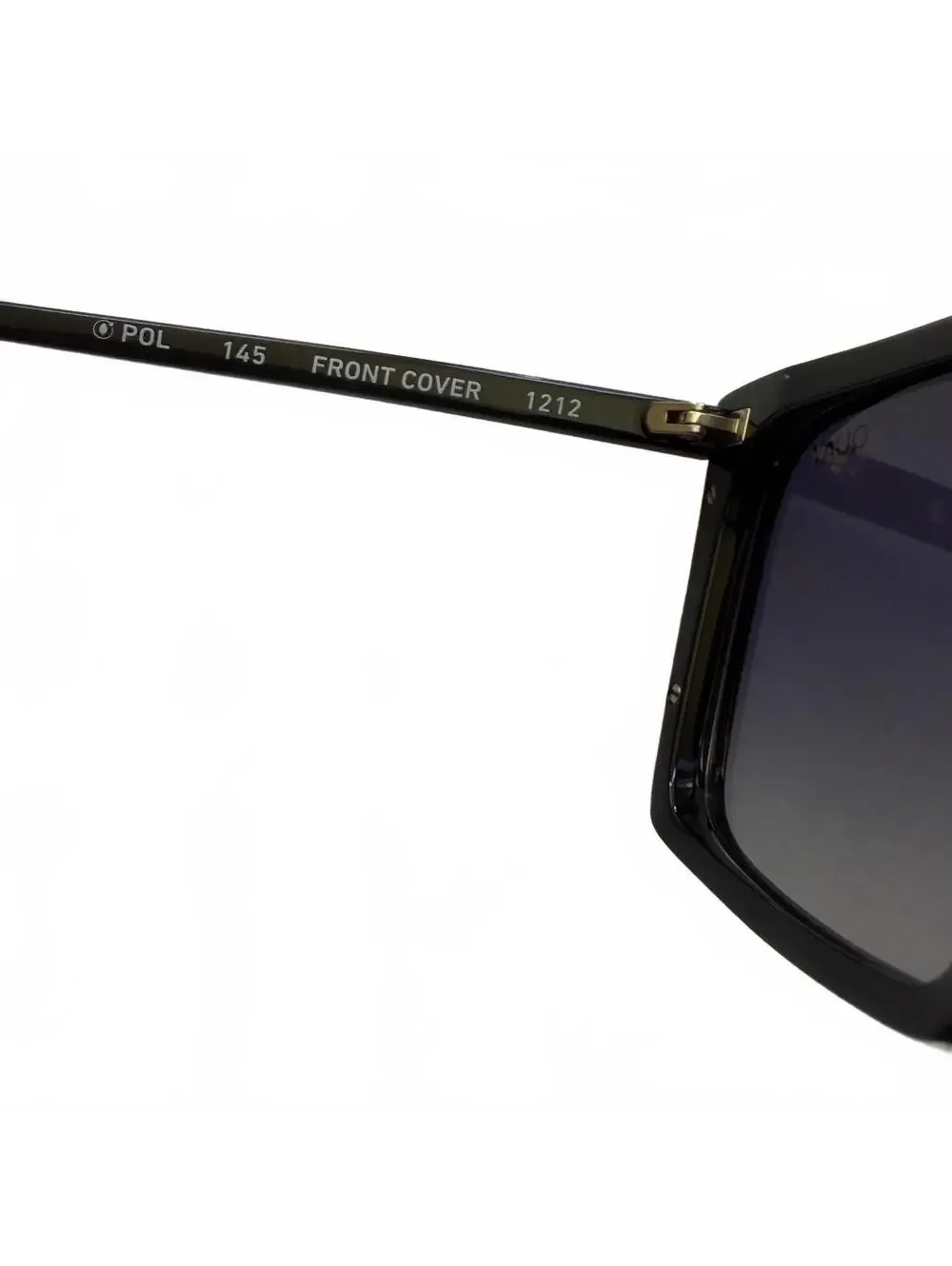 Quay Australia Front Cover Sunglasses Square Polarized Black Smoke